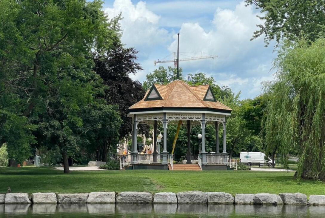 Victoria Park Clock Tower Kitchener sunset