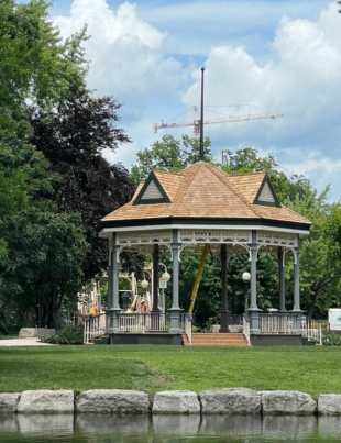 Victoria Park Clock Tower Kitchener sunset