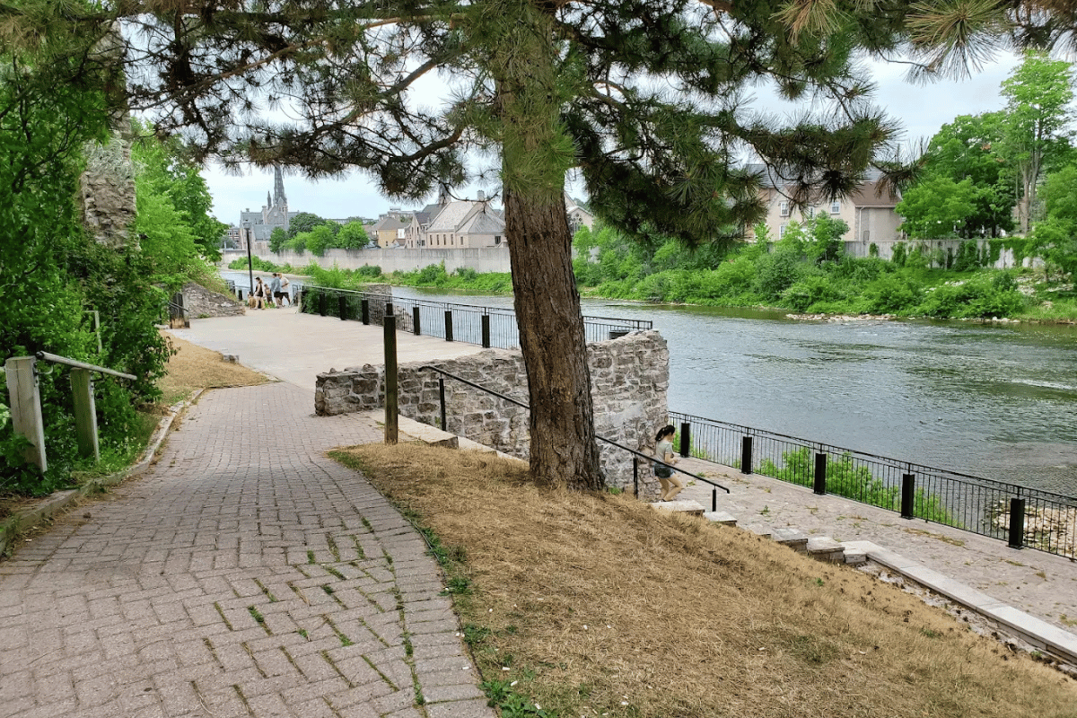 Historic mill ruins at Mill Race Park Cambridge Ontario